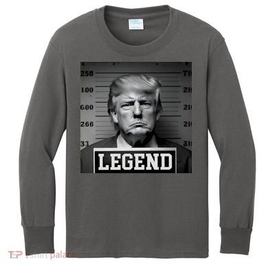 Donald Trump Mugshot Legend Kids Long Sleeve Shirt