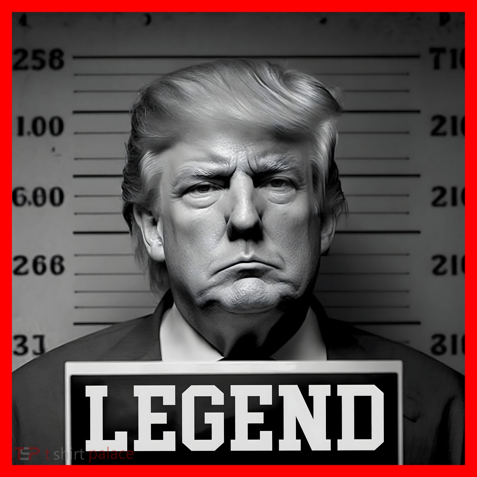 Donald Trump Mugshot Legend Santa Hat