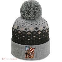 Donald Trump Maga Deer Hunting Parotic American Flag The Baniff Cuffed Pom Beanie thumb 0