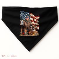 Donald Trump Maga Deer Hunting Parotic American Flag USA-Made Doggie Bandana thumb 0