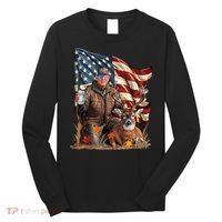 Donald Trump Maga Deer Hunting Parotic American Flag Long Sleeve Shirt thumb 0