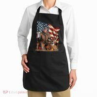 Donald Trump Maga Deer Hunting Parotic American Flag Apron thumb 2