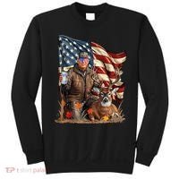 Donald Trump Maga Deer Hunting Parotic American Flag Sweatshirt thumb 0
