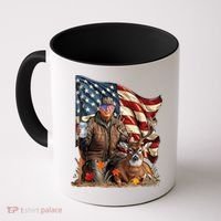 Donald Trump Maga Deer Hunting Parotic American Flag Coffee Mug thumb 0