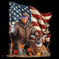 Donald Trump Maga Deer Hunting Parotic American Flag Coffee Mug thumb 5