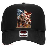 Donald Trump Maga Deer Hunting Parotic American Flag Hat thumb 0