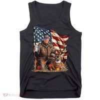 Donald Trump Maga Deer Hunting Parotic American Flag Tank Top thumb 0