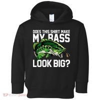 Does This Make My Bass Look Big Funny Fishing Toddler Hoodie thumb 0