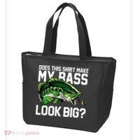 Does This Make My Bass Look Big Funny Fishing Tote Bag thumb 3