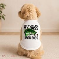 Does This Make My Bass Look Big Funny Fishing Doggie Tank thumb 2