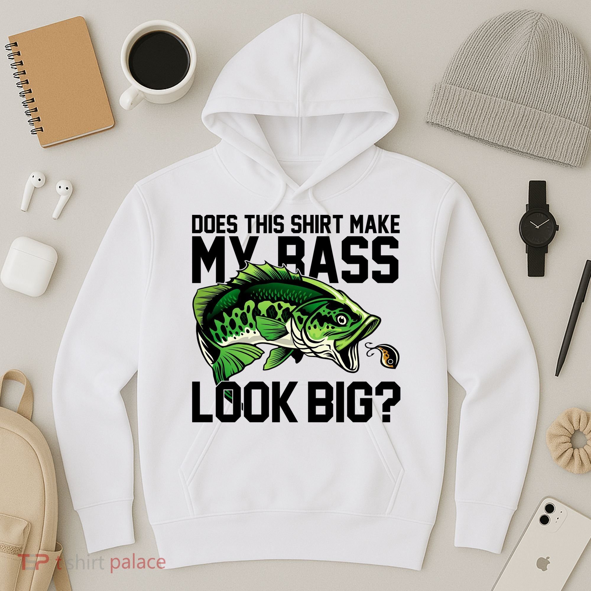Does This Make My Bass Look Big Funny Fishing Hoodie