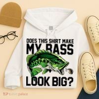 Does This Make My Bass Look Big Funny Fishing Hoodie thumb 4