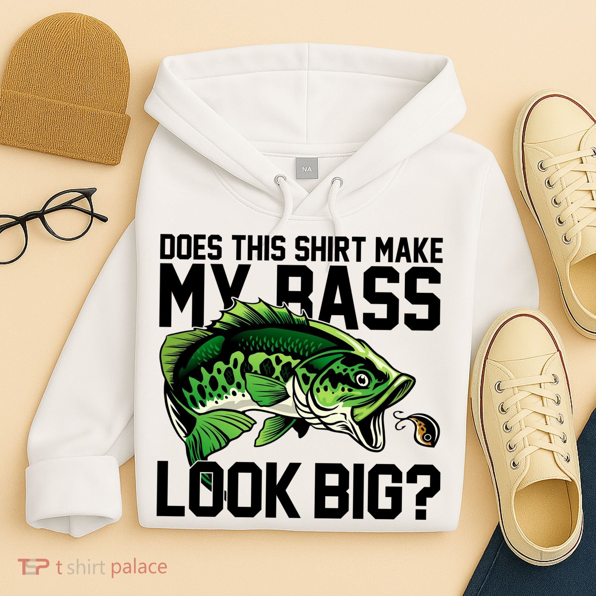 Does This Make My Bass Look Big Funny Fishing Hoodie