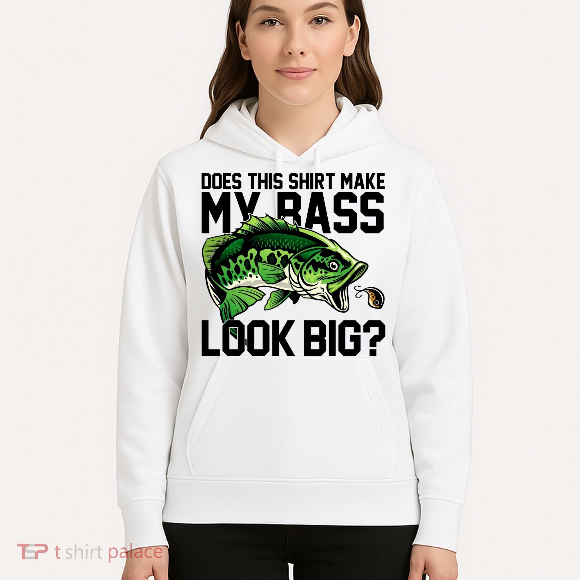 Does This Make My Bass Look Big Funny Fishing Hoodie