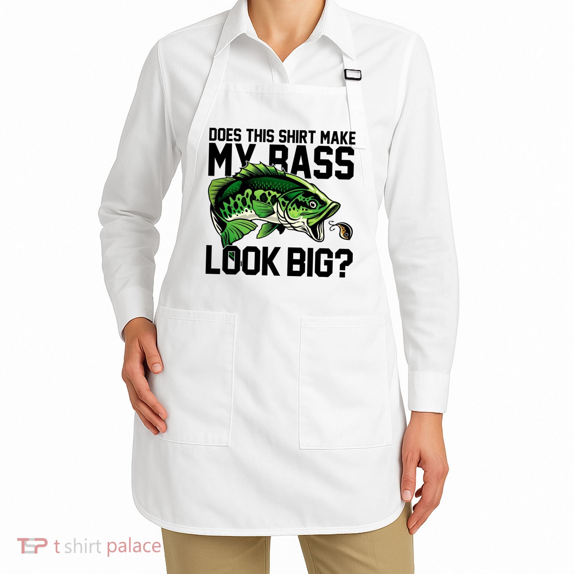 Does This Make My Bass Look Big Funny Fishing Apron