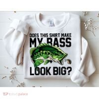 Does This Make My Bass Look Big Funny Fishing Sweatshirt thumb 2