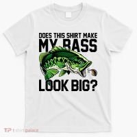 Does This Make My Bass Look Big Funny Fishing T-Shirt thumb 0