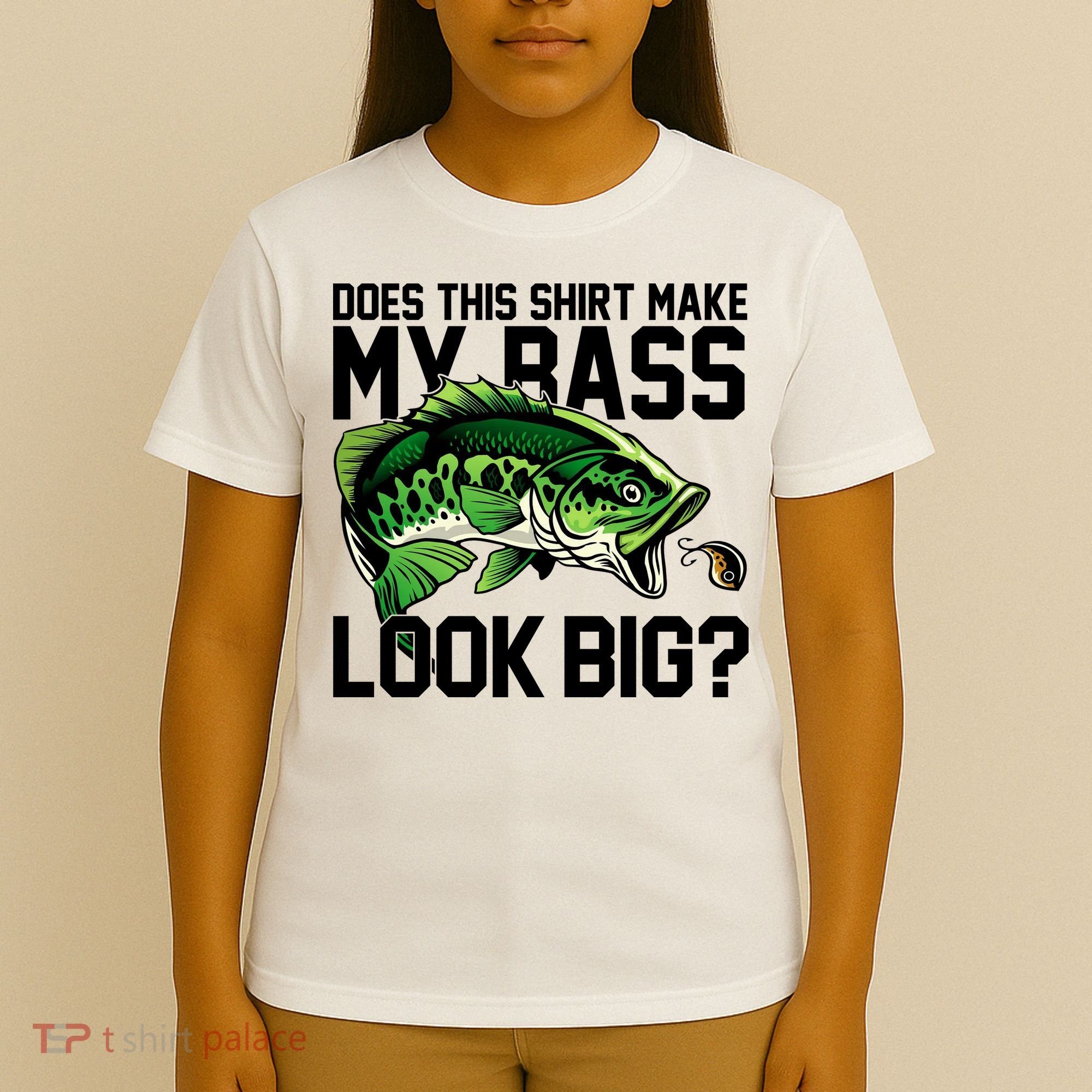Does This Make My Bass Look Big Funny Fishing T-Shirt