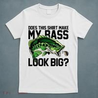 Does This Make My Bass Look Big Funny Fishing T-Shirt thumb 5