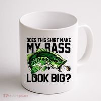 Does This Make My Bass Look Big Funny Fishing Coffee Mug thumb 1