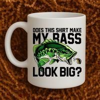 Does This Make My Bass Look Big Funny Fishing Coffee Mug thumb 2