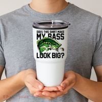 Does This Make My Bass Look Big Funny Fishing Tumbler thumb 2