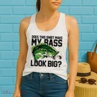 Does This Make My Bass Look Big Funny Fishing Women's Tank Top thumb 2