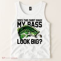 Does This Make My Bass Look Big Funny Fishing Tank Top thumb 2