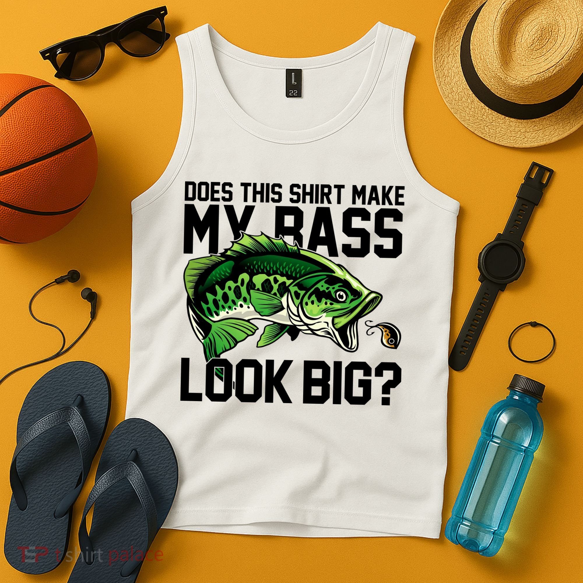 Does This Make My Bass Look Big Funny Fishing Tank Top