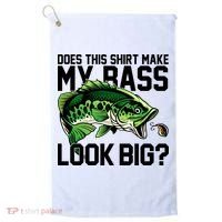 Does This Make My Bass Look Big Funny Fishing Golf Towel thumb 0