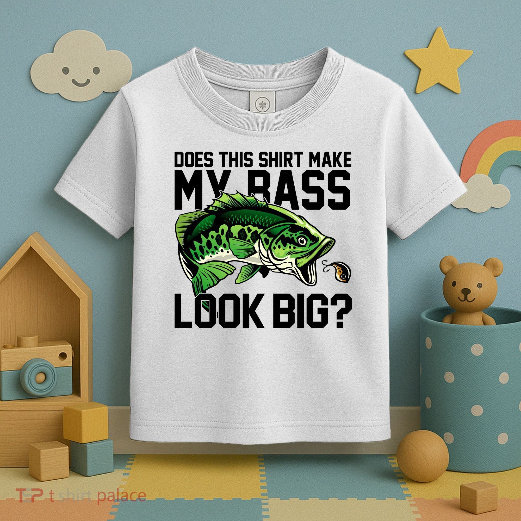 Does This Make My Bass Look Big Funny Fishing Toddler T-Shirt