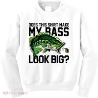 Does This Make My Bass Look Big Funny Fishing Kids Sweatshirt thumb 0