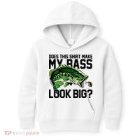 Does This Make My Bass Look Big Funny Fishing Kids Hoodie thumb 0