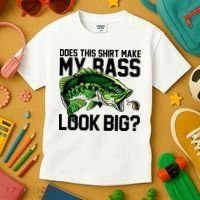 Does This Make My Bass Look Big Funny Fishing Kids T-Shirt thumb 3