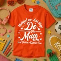 Do The Math Multiply Love Add Hope End Division Subtract Fear Kids T-Shirt thumb 3