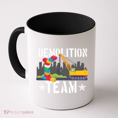 Demolition Team Master Builder Building Blocks Bricklayer Coffee Mug