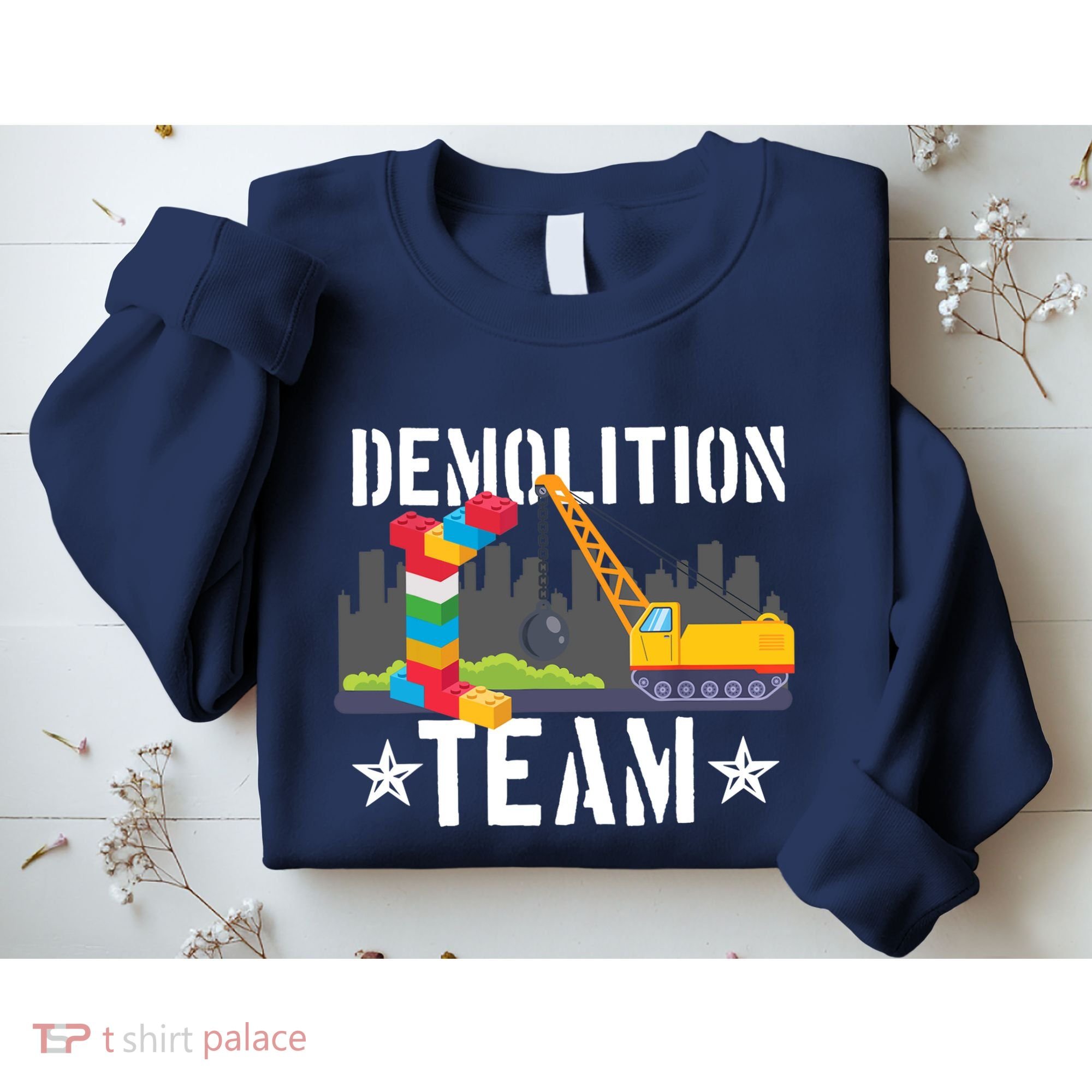 Demolition Team Master Builder Building Blocks Bricklayer Sweatshirt