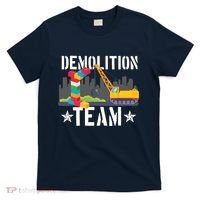 Demolition Team Master Builder Building Blocks Bricklayer T-Shirt thumb 0