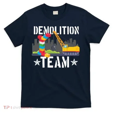 Demolition Team Master Builder Building Blocks Bricklayer T-Shirt