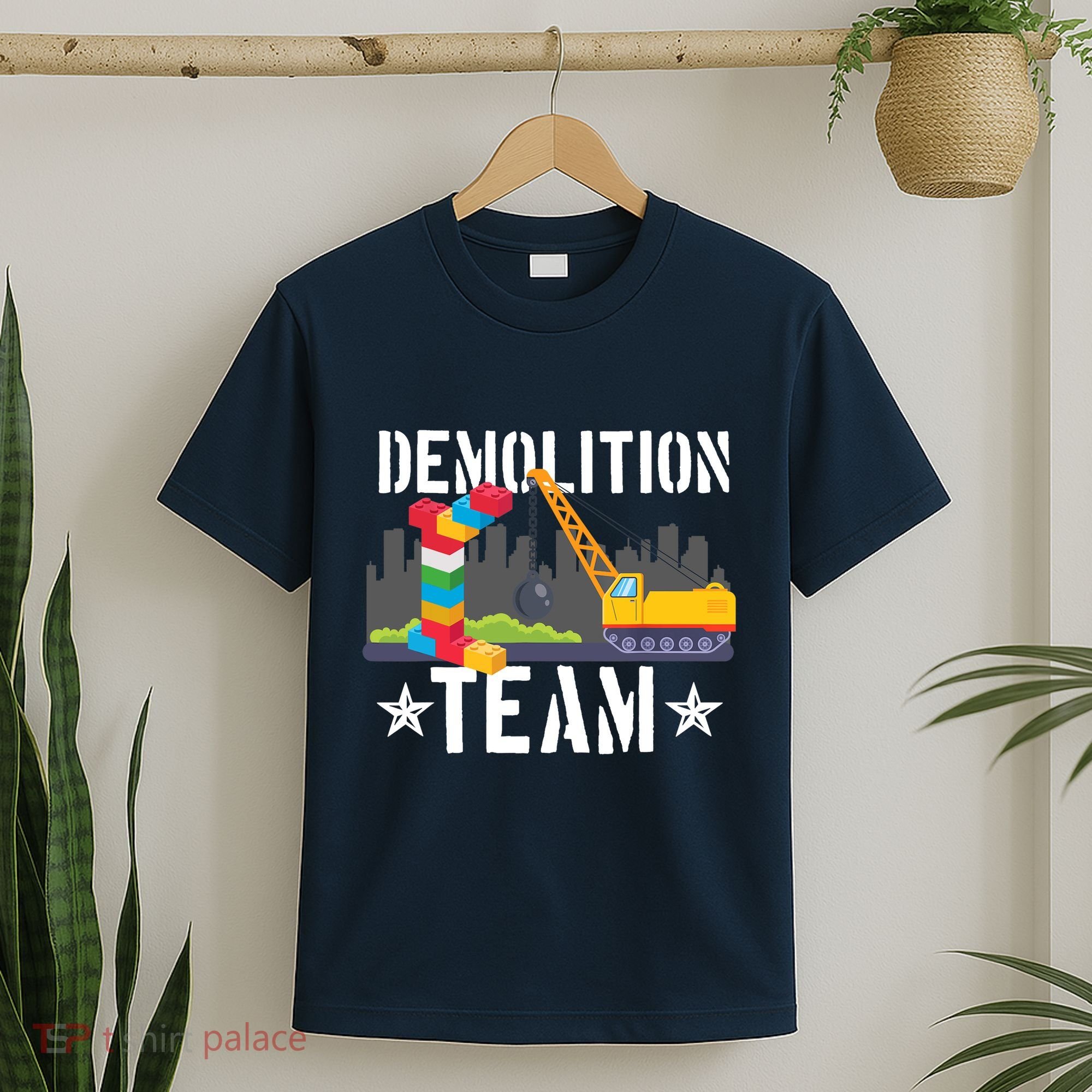 Demolition Team Master Builder Building Blocks Bricklayer T-Shirt