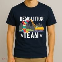 Demolition Team Master Builder Building Blocks Bricklayer T-Shirt thumb 3