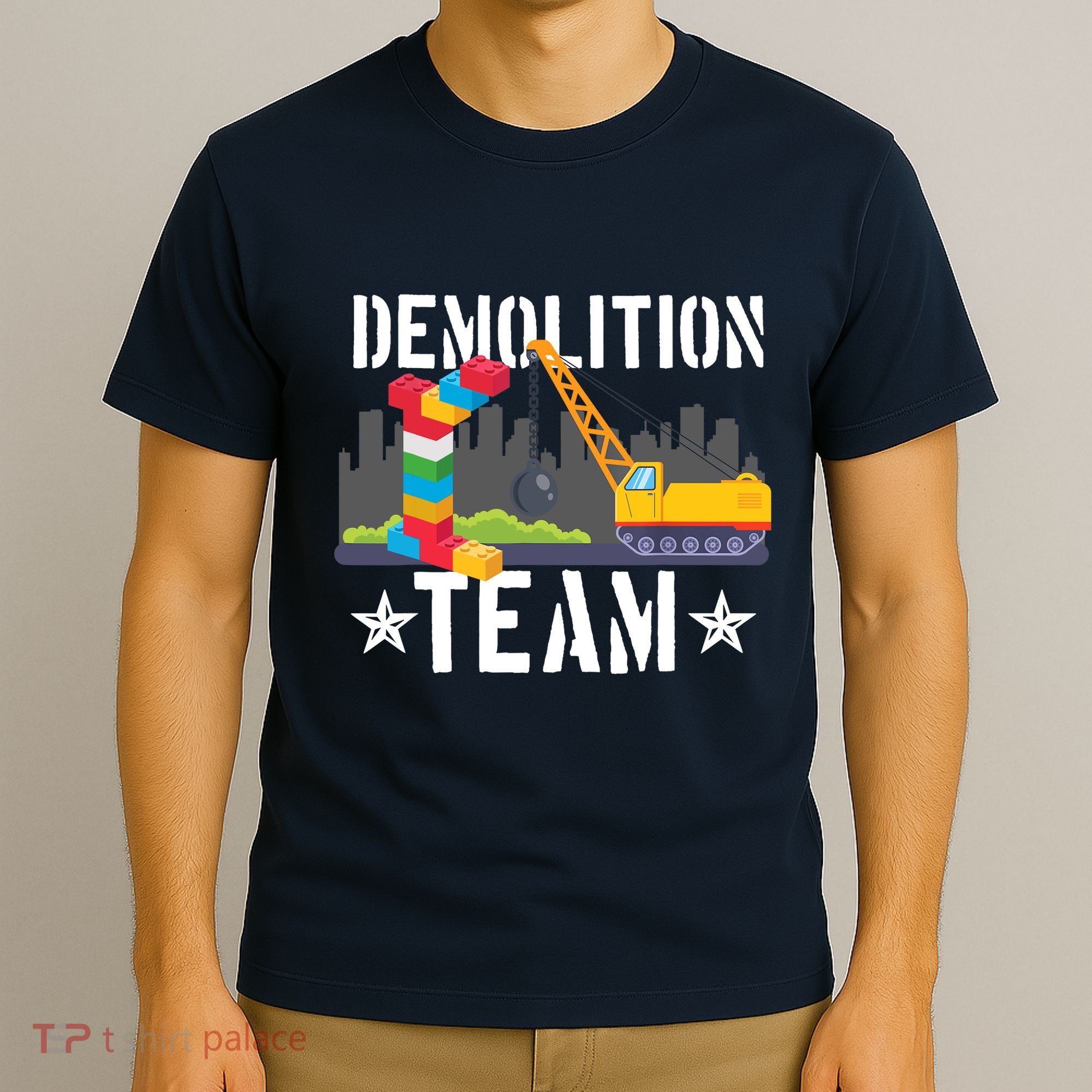 Demolition Team Master Builder Building Blocks Bricklayer T-Shirt