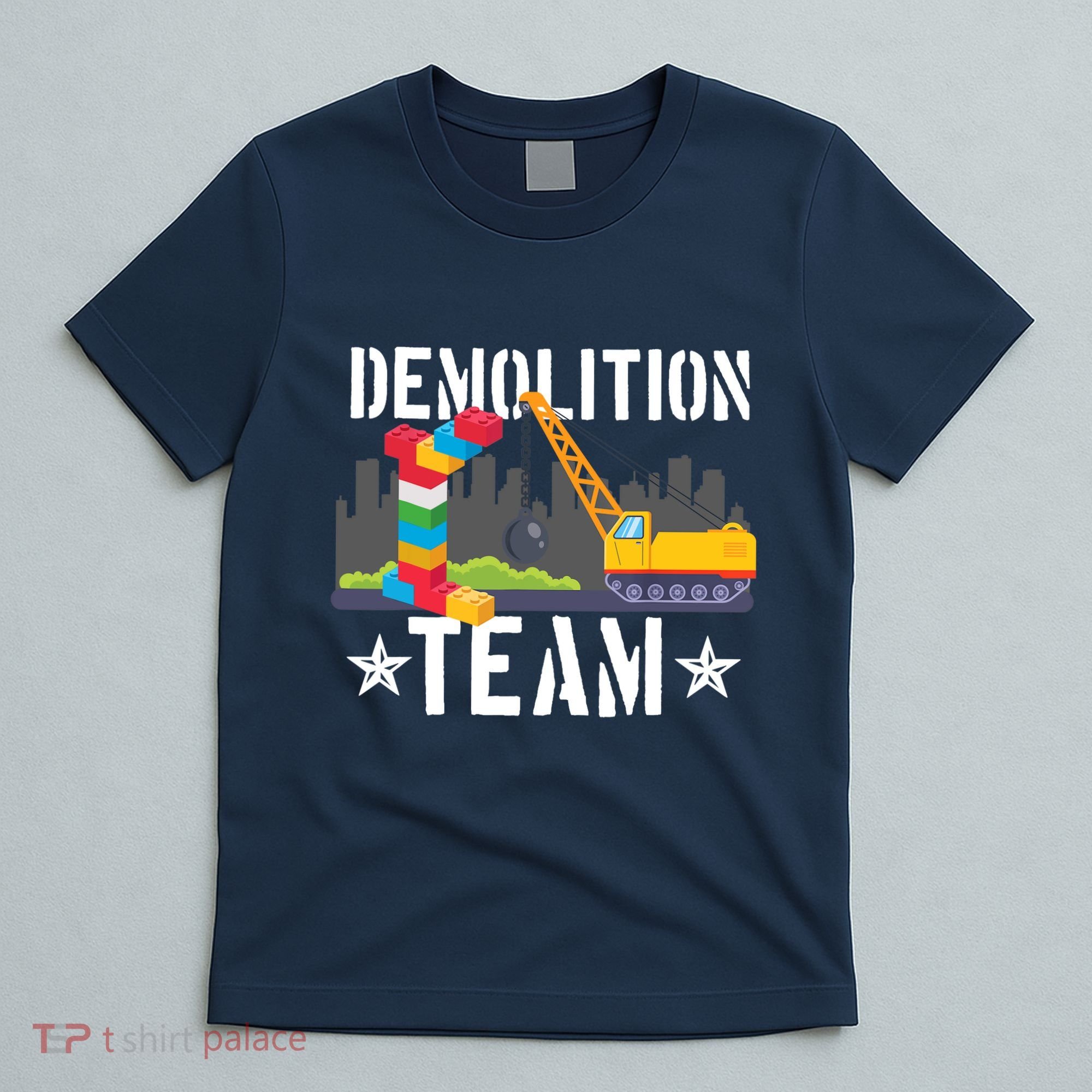 Demolition Team Master Builder Building Blocks Bricklayer T-Shirt