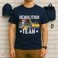Demolition Team Master Builder Building Blocks Bricklayer T-Shirt thumb 6