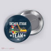 Demolition Team Master Builder Building Blocks Bricklayer Button thumb 0