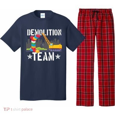 Demolition Team Master Builder Building Blocks Bricklayer Pajama Set