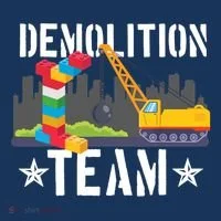 Demolition Team Master Builder Building Blocks Bricklayer Polo thumb 2