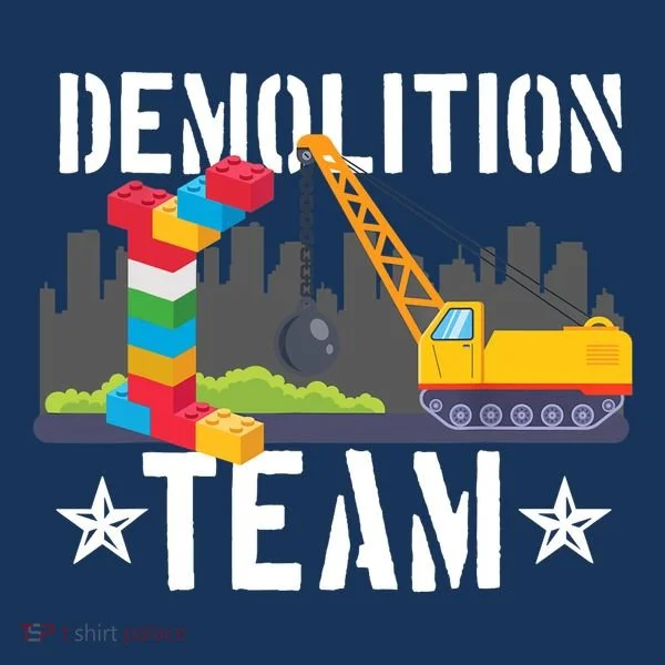 Demolition Team Master Builder Building Blocks Bricklayer Polo