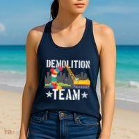 Demolition Team Master Builder Building Blocks Bricklayer Women's Tank Top thumb 2
