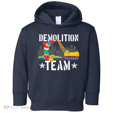 Demolition Team Master Builder Building Blocks Bricklayer Toddler Hoodie
